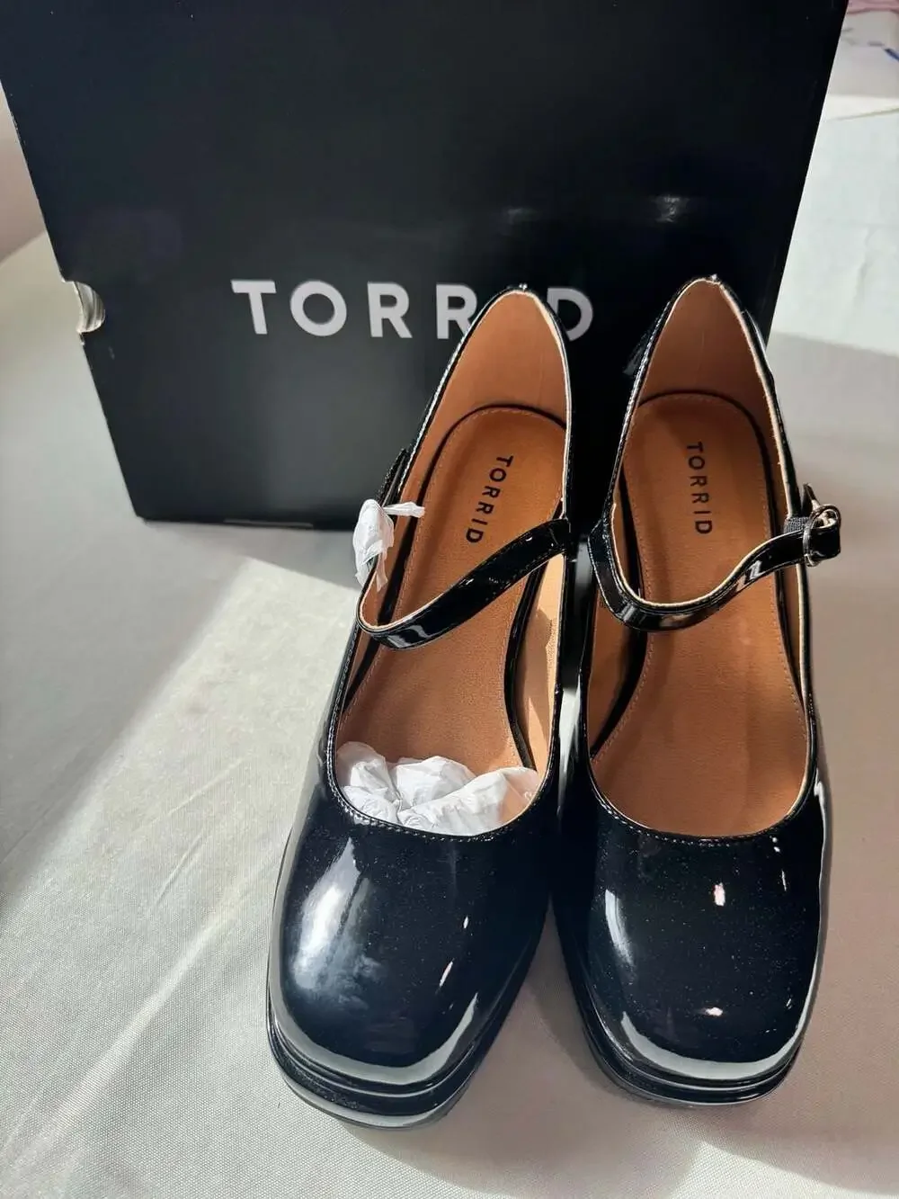 torrid Black Patent Mary Jane Block Heel Pumps